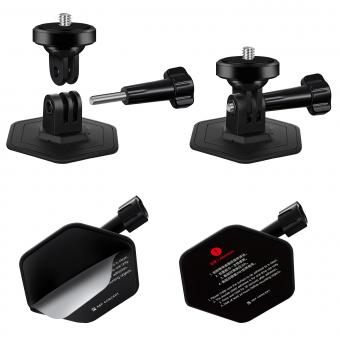 Kit 2 Monturas Adhesivas Flexibles K&F Concept para Casco (3M Original) - Compatible con GoPro, DJI e Insta360