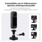 K&F Concept 3Pack Supporto Alessibile Adesivo per Casco per GoPro Hero 13/12/11/10/9/8/7 Black, DJI Osmo Action 3/4/5 Pro, Insta360 X5 X4 X3 Superfici Curve Piatte Adesive