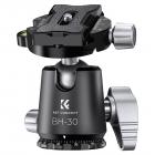 26.5lbs/12kg Load Professional 30mm Metalline jalustan kuulapää, CNC-prosessi painevalukiinnikkeellä BH-30 kolmijalan pää