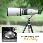 35,3 lbs/16 kg belastning Profesjonelt 36 mm metallstativ kulehode, CNC-prosess med støpeklemme BH-36 stativhode