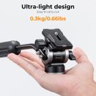 6,6 lbs/3kg kuorma ammattimaisen jalustan pään hydraulinen pään CNC-prosessi (painevalettu pikavapautuslevy) vaimennuspää musta harmaa FH-02-K&F -konsepti