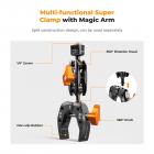 K&F Concept MS13 Magic Arm med Super Clamp, Super Clamp med 360 ° kulehodearm, kamerafeste kompatibelt med blits/DSLR-kamera/stabilisator, klemmestativ med mobiltelefonholder