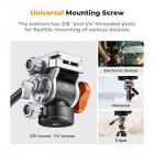 Videofluidipää, kolmijalan pään enimmäiskuormitus 5 kg, silkinpehmeä ja vakaa kolmijalan nestepää panorointiin ja kallistukseen, Arca Swiss -yhteensopiva nestepään kiinnitys