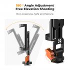 K&F Concept metaltelefonstativ, universel smartphone-stativ med 2 koldsko-monteringer, justerbar mobiltelefonholder til vandret og lodret optagelse, kompatibel med iPhone/Samsung og alle telefoner