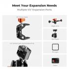 K&F Concept Magisk arm med superklemme, Magisk arm med to kulehoder, Mini Magic Arm med 360° svingbart kulehode