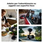 Supporto per telecamera a ventosa da 4,5" con braccio magico a doppia testa sferica, morsetto per telefono cellulare, accessori adattatore GoPro, vite adattatore da 3/8" a 1/4", MS45