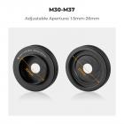 Diaframma di apertura dell'iride regolabile M30 a M37 Adattatore diaframma di apertura dell'iride Diaframma ottico Modulo lente 1,5-26 mm Anello adattatore Ottica PVS14
