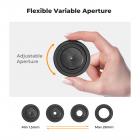 Diaframma di apertura dell'iride regolabile M30 a M37 Adattatore diaframma di apertura dell'iride Diaframma ottico Modulo lente 1,5-26 mm Anello adattatore Ottica PVS14