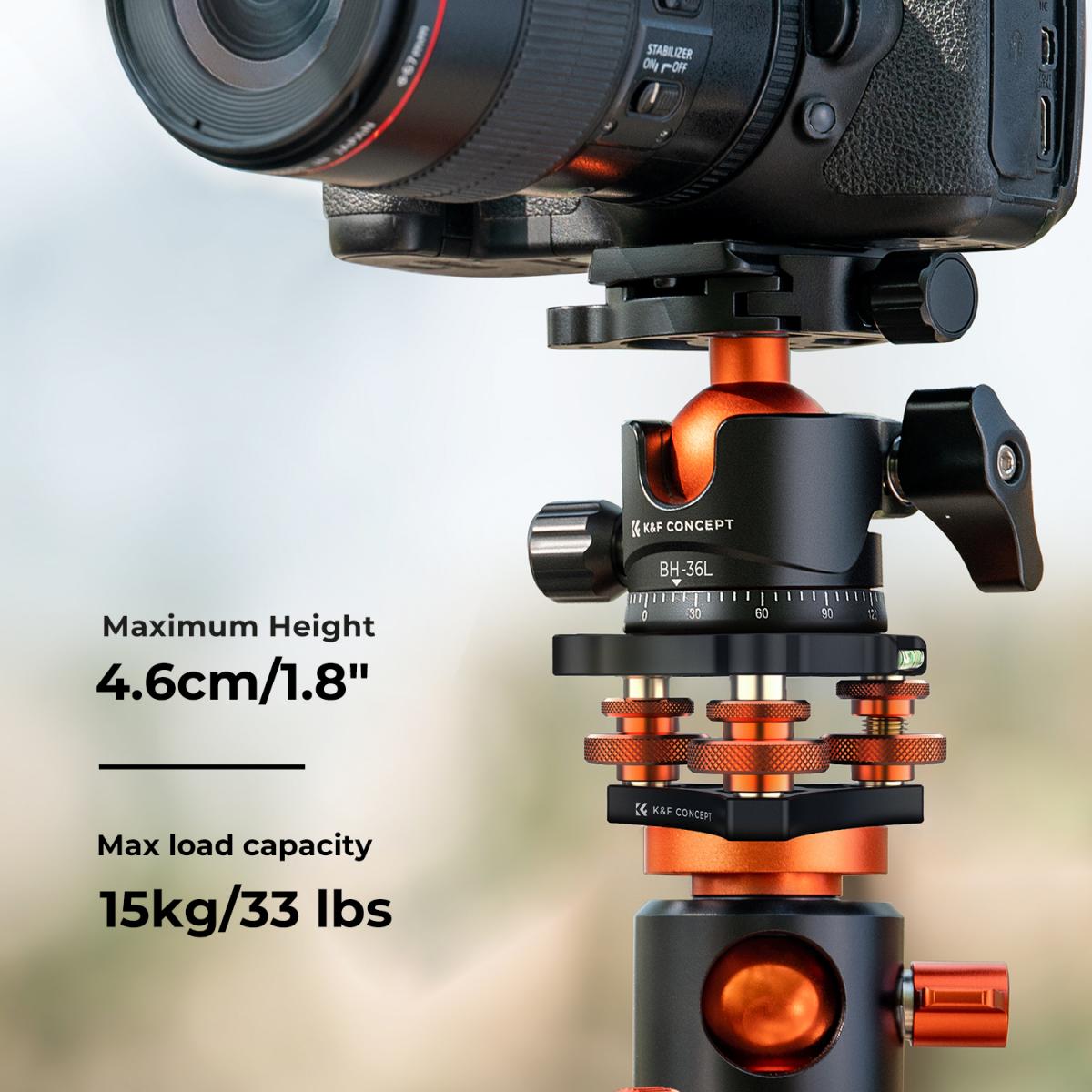 Kameran tasauslaite, kolmijalan tasausalusta, kolmipyöräinen pää makrokuvaukseen, alumiininen kuplavesivaaka, 3-akselinen vatupassi +/-5 asteen tarkkuudella DSLR-kameran pyörittäjälle, panoraamapää 1/4" - 3/8" sovitintuet