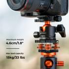 Kameran tasauslaite, kolmijalan tasausalusta, kolmipyöräinen pää makrokuvaukseen, alumiininen kuplavesivaaka, 3-akselinen vatupassi +/-5 asteen tarkkuudella DSLR-kameran pyörittäjälle, panoraamapää 1/4" - 3/8" sovitintuet