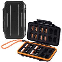 K&F Concept 36 slot SD Micro SD Memory Card Case, porta schede SD resistente all'acqua, scatola portaoggetti antiurto per il trasporto di schede per 24 schede Micro SD SDXC SDHC TF e 12 schede SD SDXC SDHC