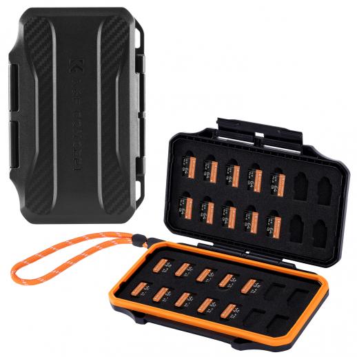 K&F Concept 28 platser Micro SD-kortfodral, Vattentålig Anti-Shock Anti-Damm TF-korthållare, Micro SD/Micro SDHC/Micro SDXC kortlåda Organizer Förvaring