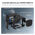 K&F Concept Cover in Silicone per GoPro Hero 13, Set con Custodia Protettiva *1, Pellicola per Lente *2, Pellicola per Schermo *2, Copertura Antiurto e Antipolvere, Accessori