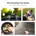 K&F Concept Ryggsekk Belte Skulderstroppfeste kompatibel med GoPro Hero 13/12/11/10/9/8/7/6/5/4 Black, Session, passform DJI Osmo Action 5 Pro/4/3 and More Action Camera, 360 ° Rotasjon