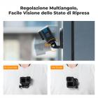 Supporto magnetico per collo con corda di trazione regolabile per action camera, con corda di trazione regolabile *1, clip per telefono cellulare *1, vite a T *1, striscia magnetica *2, cuscinetto in silicone *1, prevenzione della perdita della corda *1, 