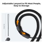 Actionkamera Justerbart trekktau Magnetisk halsbrakett, Med Justerbart trekktau *1, Mobiltelefonklips *1, T-skrue *1, Magnetstrimmel *2, Silikonpute *1, Forebygging av tautap *1, Passer for Gopro-serien; Dji Action Series