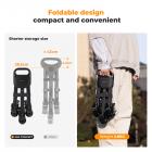 K&F Concept Photography Stativ Dolly, Heavy Duty med 3" gummihjul 44lbs Kapacitet Stativhjul, Compact Video Tripod Dolly med justerbare ben og bæretaske til DSLR-kameraer videokamera.