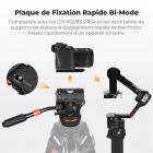 Rotule Fluide Professionnelle pour Trépied - Charge Max 10 kg, Panoramique 360°, Inclinaison de -75 ° à 90 °