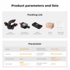 K&F Concept tripodhode med gir, 360° panorama 3-veis kulehode med hurtigutløserplate, 6 kg lastbærende for makro, stjernefotografering, kommersiell fotografering