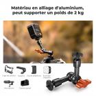 6"/15,24 cm Bras Articulé Kit Bras Magique avec Pince Super Forte – Double Rotule 360° – Capacité max. 2 KG