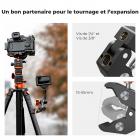 6"/15,24 cm Bras Articulé Kit Bras Magique avec Pince Super Forte – Double Rotule 360° – Capacité max. 2 KG