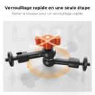 6"/15,24 cm Bras Articulé Kit Bras Magique avec Pince Super Forte – Double Rotule 360° – Capacité max. 2 KG