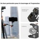 9,8"/24,89 cm Bras Articulé Kit Bras Magique avec Pince Super Forte – Double Rotule 360° – Capacité max. 2 KG