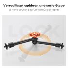 9,8"/24,89 cm Bras Articulé Kit Bras Magique avec Pince Super Forte – Double Rotule 360° – Capacité max. 2 KG