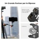 K&F Concept 9.8 Pollici Braccio Magico con Super Morsetto Kit, Supporto e Crab Clamp per Fotocamera da Articolato Flessibile, con Vite da 1/4" 3/8" per Monitor/Luce/Webcam/Microfono/Action Camera