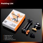 9,8" Magic Arm med Super Clamp og Cold Boot-samling, Magic Arm-klemmesæt med 1/4" og 3/8" gevindskrue, leddelt friktionsarm med koldsko-klemmebeslag til skærm, LED-lys, webcam, actionkamera