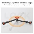 11"/27,94 cm Bras Articulé Kit Bras Magique avec Pince Super Forte – Double Rotule 360° – Capacité max. 2 KG