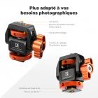Support de moniteur de terrain pivotant et inclinable réglable avec support de griffe froide