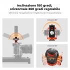 K&F Concept Supporto per Monitor con Freddo Shoe, Regolazione Bidirezionale, Girevole a 360° e Inclinabile a 180°, Leggero con Perni Retrattili di Posizionamento Rimbalzanti per Monitor 5" e 7" etc