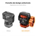 K&F Concept Supporto per Monitor con Freddo Shoe, Regolazione Bidirezionale, Girevole a 360° e Inclinabile a 180°, Leggero con Perni Retrattili di Posizionamento Rimbalzanti per Monitor 5" e 7" etc
