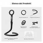 Supporto magnetico flessibile per cellulare, con guida magnetica, telecomando Bluetooth, cordino per cellulare, adattatore GoPro, MS35