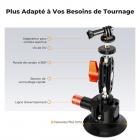 Support de caméra à ventouse 3" avec bras magique