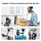 Bras magique à double rotule K&F Concept, mini bras magique articulé avec vis 1/4"-20, rotule pivotante à 360°, bras de montage en alliage d'aluminium pour caméra, éclairage, microphone et moniteur