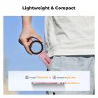 K&F CONCEPT Magnetisk Telefonstativ, 23N Stærk Magnetisk Ministativ Aluminiumslegering Lomme Selfiestang, Mag Sikker Telefonholder Kompatibel med iPhone 17 16 15 14 13 12-serien (Pink)