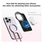 K&F CONCEPT Magnetisk Telefonstativ, 23N Stærk Magnetisk Ministativ Aluminiumslegering Lomme Selfiestang, Mag Sikker Telefonholder Kompatibel med iPhone 17 16 15 14 13 12-serien (Pink)