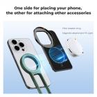 K&F CONCEPT Magnetisk Telefonstativ, 23N Stærk Magnetisk Ministativ Aluminiumslegering Lomme Selfiestang, Mag Sikker Telefonholder Kompatibel med iPhone 17 16 15 14 13 12-serien (Grøn)