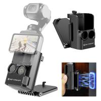 K&F Concept Supporto Magnetico per DJI OSMO Pocket 3, Adattatore per Accessori, Supporto per Custodia a Ventosa con Magnete su Scrivania, Superficie Verticale, Impugnatura Regolabile a 180°, Nera