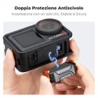 Supporto adattatore magnetico a sgancio rapido per DJI Osmo Action 5 Pro, con foro per vite da 1/4/collegamento adattatore, espansione staffa in lega di alluminio per accessori Osmo Action 4/Action 3