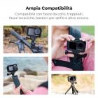 Supporto adattatore magnetico a sgancio rapido per DJI Osmo Action 5 Pro, con foro per vite da 1/4/collegamento adattatore, espansione staffa in lega di alluminio per accessori Osmo Action 4/Action 3