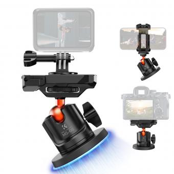 Collier de fixation rapide pour caméra de sport, avec cadre d'extension court en plastique Pocket3, vis en T*2, tige d'extension de type J*1, compatible avec les séries GOPRO, ACTION, modèles Pocket3, K&F CONCEPT