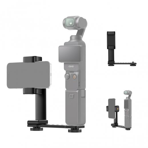 Telefonholder for DJI Osmo Pocket 3, utvidelsestilbehør for mobiltelefonfeste med 1/4" gjengehull for bruk med stativ og forlengelsesstang