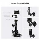 Support ventouse pour DJI Osmo Pocket 3, support pare-brise de voiture pour GoPro Hero 13/12/11/10/9 noir, DJI Osmo Action 3/4/5 Pro, accessoires Insta360 X5/X4
