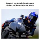 Pince de fixation pour pare-brise K&F Concept pour GoPro Hero 13, 12, 11, 10, 9, support de caméra d'action moto pour DJI Osmo Action 5, 4, 3, pour Insta360 X5, X4, Ace Pro, accessoires moto