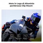 K&F Concept Supporto per Parabrezza Moto per GoPro Hero 13/12/11/10/9 Nero, Morsetto per Videocamera in Lega di Alluminio con Adattatore da 1/4" per DJI Osmo Action 3/4/5 Pro Insta360 X5/X4