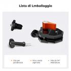 K&F Concept Supporto per Parabrezza Moto per GoPro Hero 13/12/11/10/9 Nero, Morsetto per Videocamera in Lega di Alluminio con Adattatore da 1/4" per DJI Osmo Action 3/4/5 Pro Insta360 X5/X4