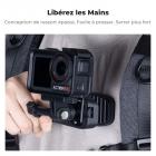Support magnétique pour sac à dos K&F Concept pour DJI Osmo Action 5 Pro, support de caméra d'action pivotant à 180° à dégagement rapide pour Go Pro Hero 13 12 11 10 9 Black, Osmo Action 3/4, Insta360 X5 X4 X3, Ace Pro 2